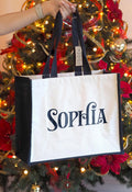 Personalised Christmas Gift Bag Custom Name Christmas Jute Bag Canvas Christmas Gift Bag Tote Bag – Aesthetic Look · Perfect For Daily Wear