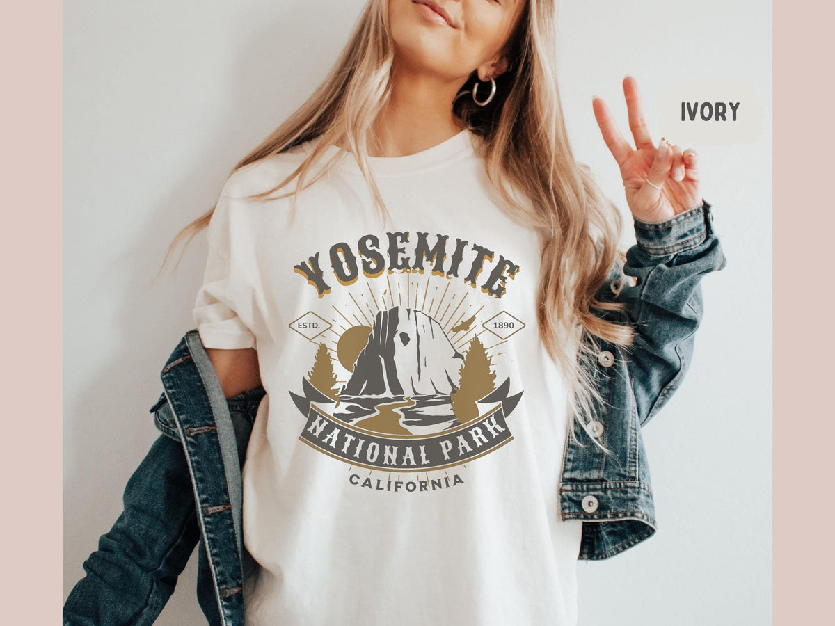Yosemite National Park Comfort Colors Shirt California Shirt Hiking tee Yosemite Family Trip Vintage Yosemite Park gift California Souvenir Graphic Tee – Warm & Stylish · Must-Have Style