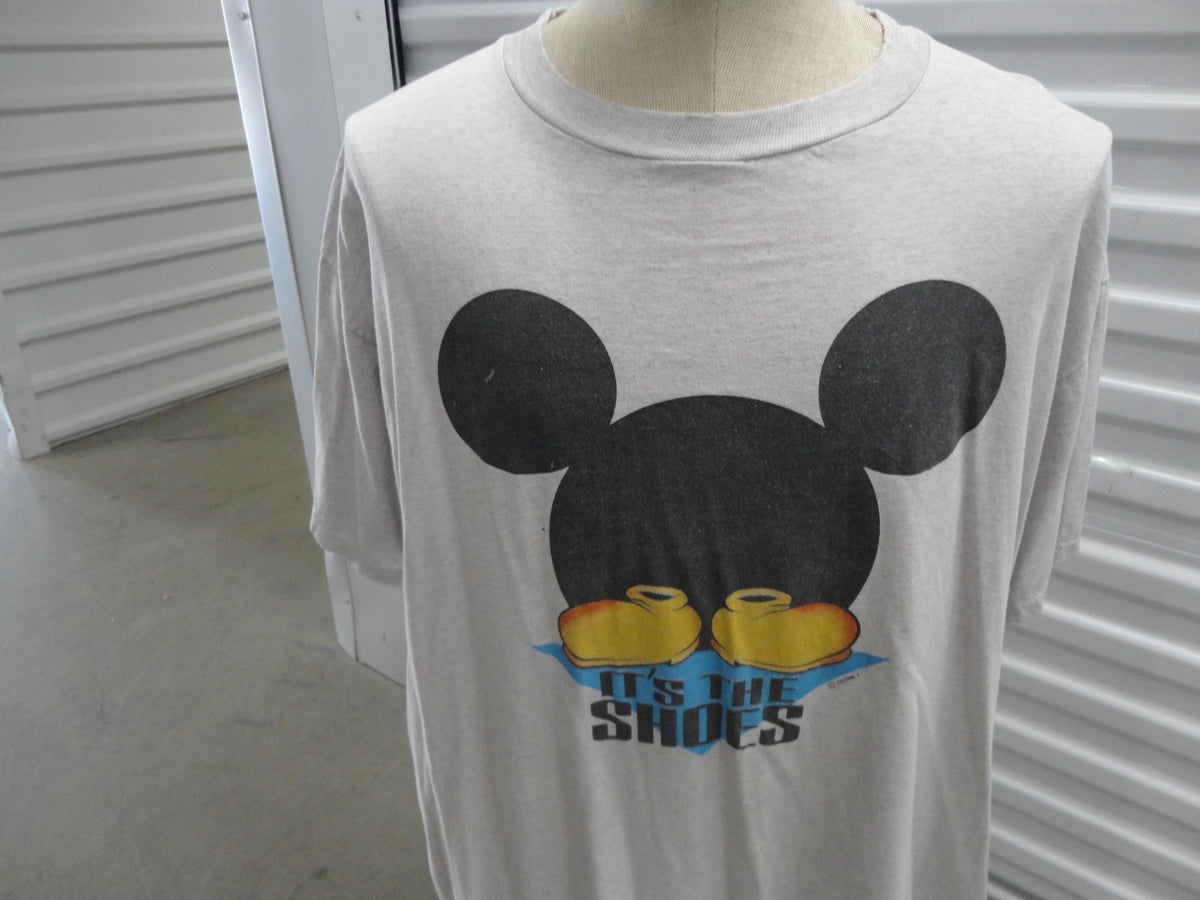 Vintage 9039s Mickey Mouse It39s The Shoes Gray T Shirt Size 2XL Graphic Tee – Premium Graphic · Trending Graphic Apparel