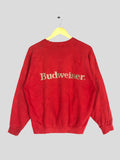 Vintage 1990s BUDWEISER Crewneck Sweatshirt XLarge Budweiser Spellout Printed Sweater Budweiser Alcohol Pullover Red Jumper Size XL Sweatshirt – Feel-Good Design · High-Quality Print