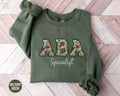 ABA Behavior Analyst Sweatshirt Floral Special Education Crewneck Behavior Technician Therapist Sweater BCBA Rbt Graduation Shirts Sweatshirt – Warm & Stylish · Trending Graphic Apparel