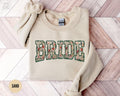 Floral Bride Sweatshirt Engagement Gift Getting Ready Bridal Outfit Bridal Shower Gift for Daughter Bestie Bachelorette Party Crewneck Sweatshirt – Bold Style · Must-Have Style