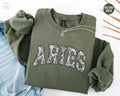 Aries Sweatshirt Floral Zodiac Sign Crewneck Gift For Aries Birthday Gifts March April Birthday Sweater Toile Astrology Gift For Her Sweatshirt – Aesthetic Look · Top Pick For Any Outfit
