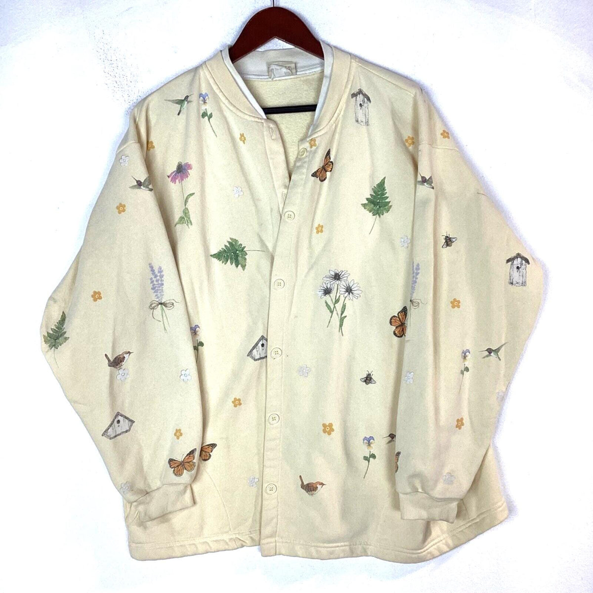 Vintage Floral Artisans Sweatshirt Large Yellow Cardigan Button Up Cardigan Sweatshirt – Feel-Good Design · Must-Have Style