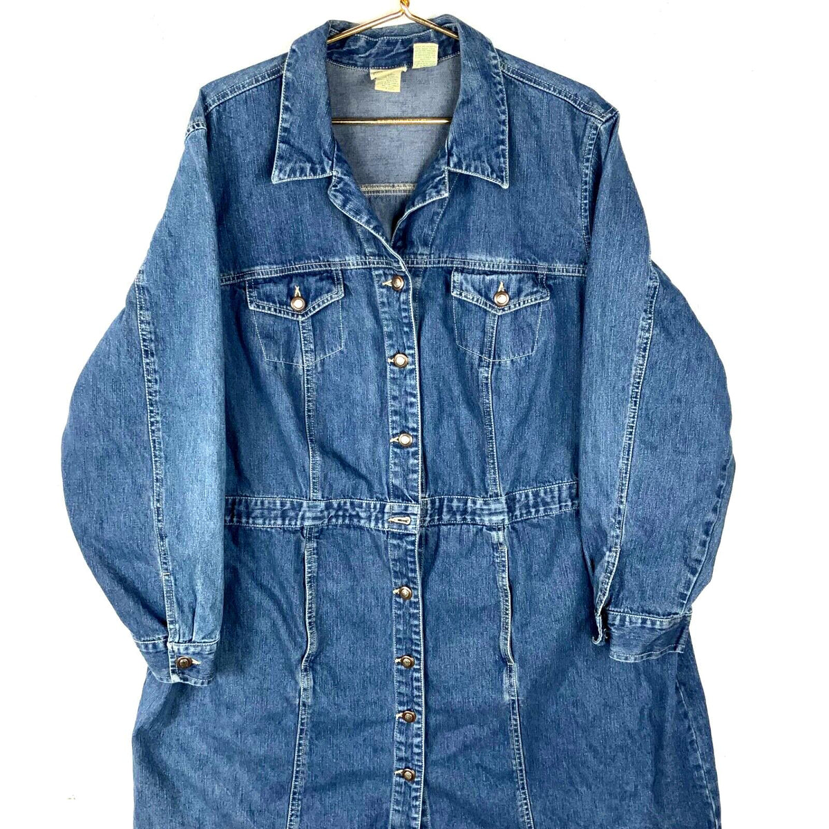Vintage St Johns Bay Women39s Denim Jean Trucker Jacket Size 24W Blue Graphic Tee – Cozy Vibes · High-Quality Print