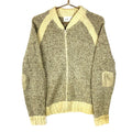 Vintage Grandpa Knit Wool Sweater Medium Beige Full Zip 90s Graphic Tee – Warm & Stylish · High-Quality Print