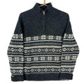 Vintage Grandpa Knit Wool Sweater Medium Gray Pattern 14 Zip Graphic Tee – Aesthetic Look · Must-Have Style