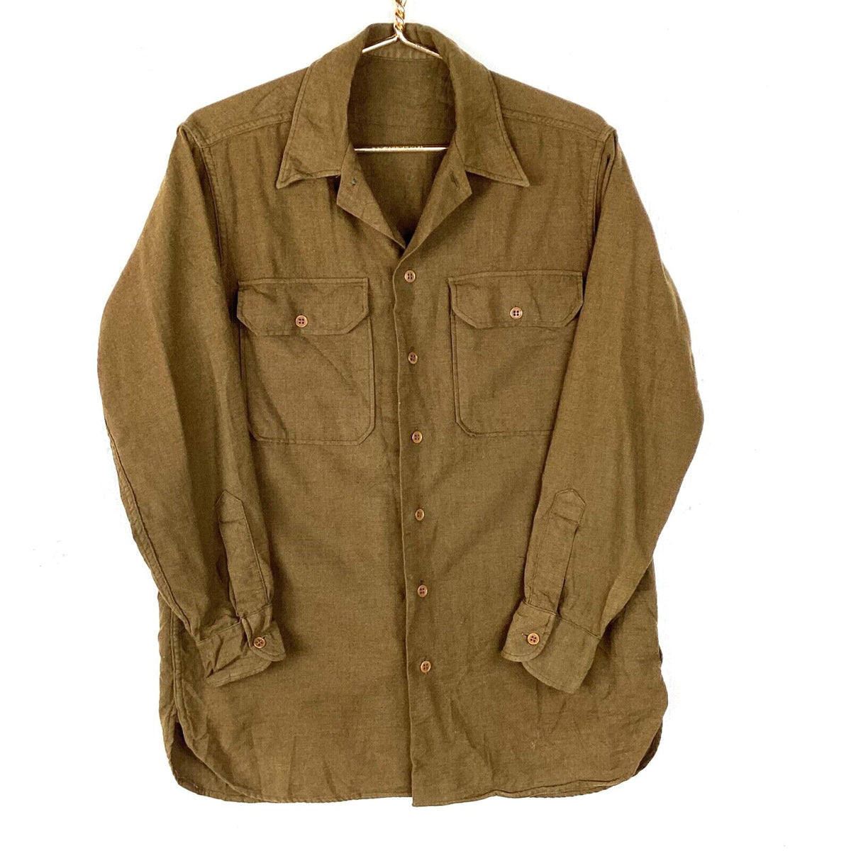 Vintage 1930s Wool Shirt Medium Brown Long Sleeve Collared Graphic Tee – Soft Feel · Trending Graphic Apparel