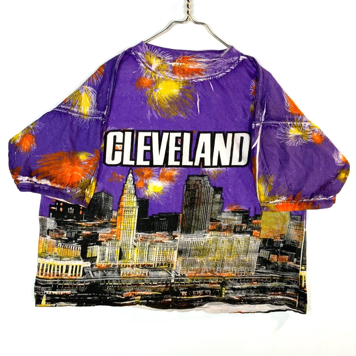 Vintage City Of Cleveland TShirt Size XL Purple Single Stitch All Over Print Graphic Tee – Premium Graphic · Trending Graphic Apparel