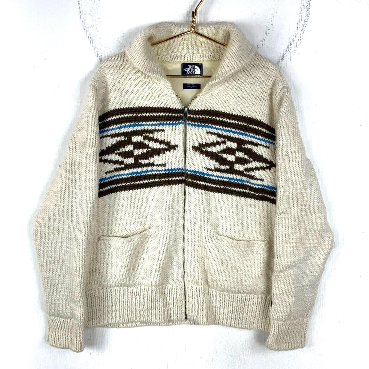 The North Face Cowichan Wool Sweater Jacket Large White Full Zip Shawl Graphic Tee – Cozy Vibes · Trending Graphic Apparel