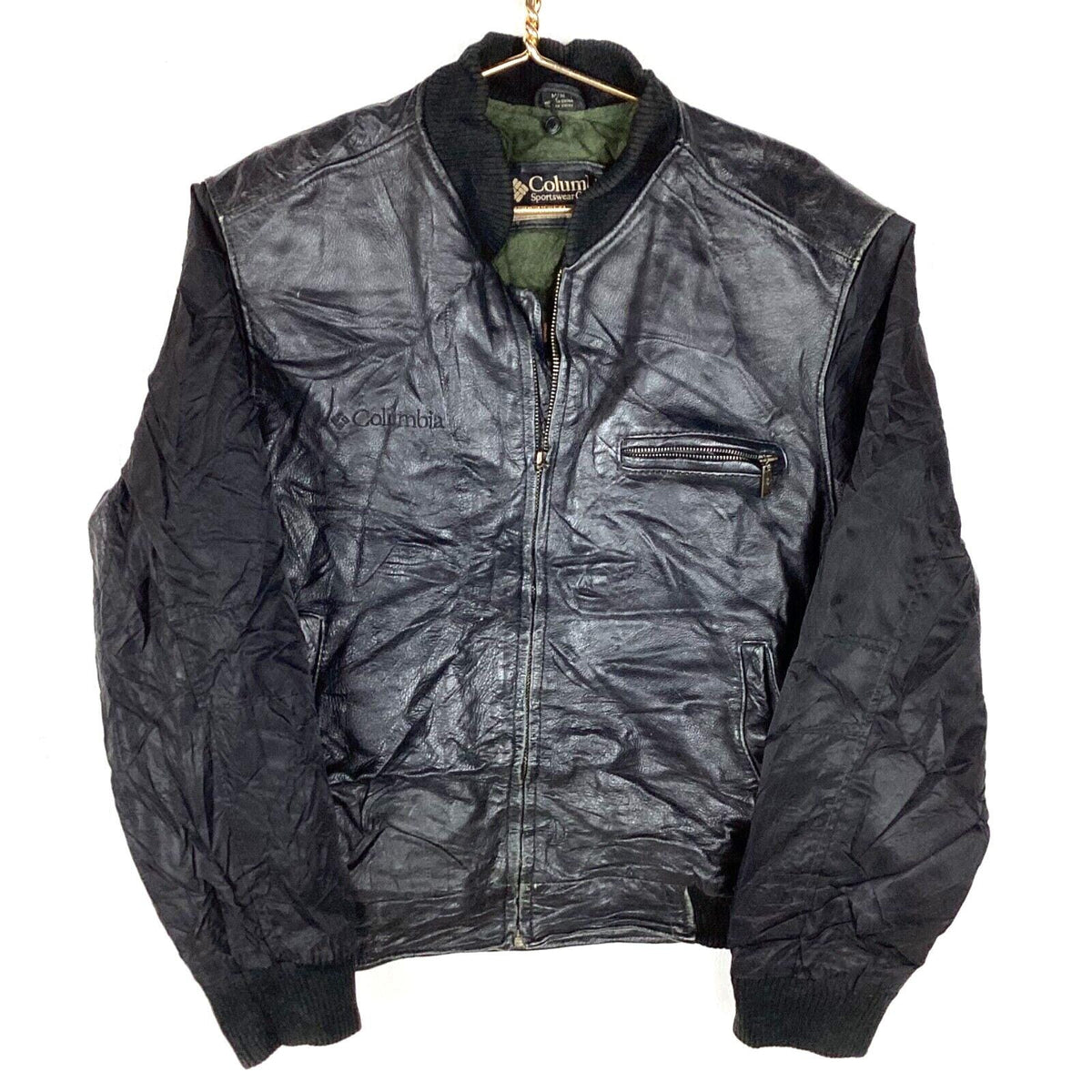 Vintage Columbia Outdoor Company Leather Jacket Medium Black Full Zip 90s Graphic Tee – Everyday Comfort · Must-Have Style