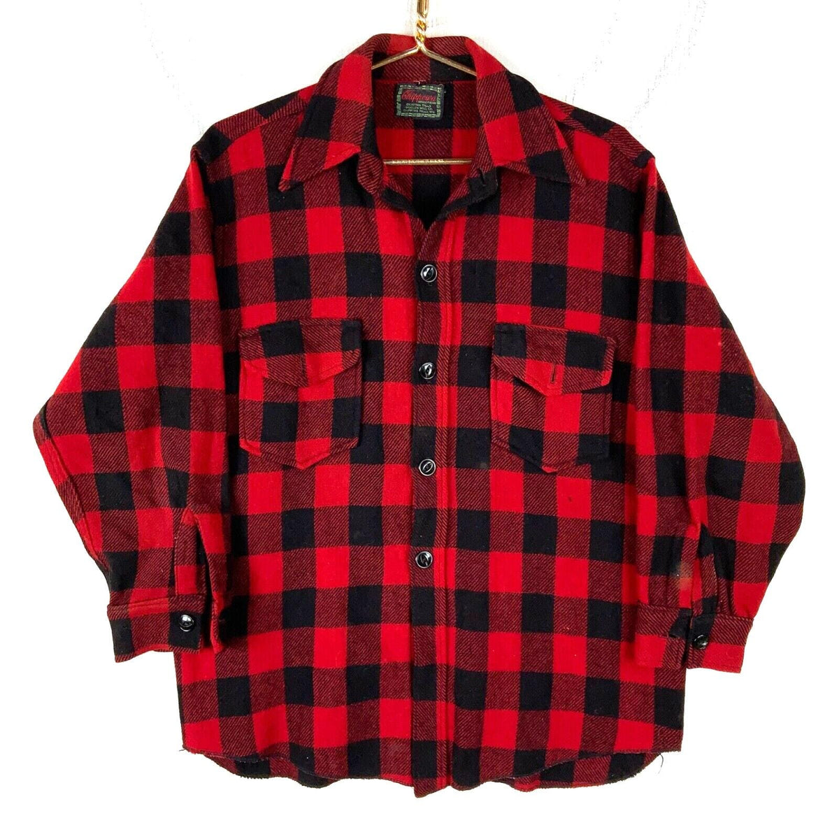 Vintage 1950s Chippewa Wool Shirt Size Large Red Button Up Long Sleeve Graphic Tee – Easygoing Wear · High-Quality Print