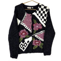 Grandma Knit Wool Cardigan Sweater Womens Large Black Floral Graphic Tee – Aesthetic Look · Perfect For Daily Wear