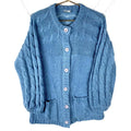 Vintage Grandma Cable Knit Cardigan Sweater Womens Large Blue 90s Graphic Tee – Feel-Good Design · Perfect For Daily Wear
