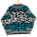 Vintage Grandma Knit Sweater Womens Medium Blue Mock Neck Pattern 90s Graphic Tee – Soft Feel · Perfect For Daily Wear