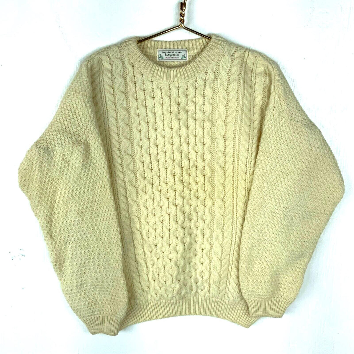 Vintage Grandma Cable Knit Wool Sweater Womens Large White Crewneck 90s Graphic Tee – Soft Feel · Trending Graphic Apparel