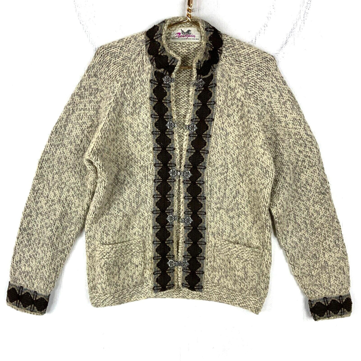 Vintage Nordic Wool Sweater Jacket Small Hook And Eye Hand Made Denmark Graphic Tee – Cozy Vibes · Perfect For Daily Wear