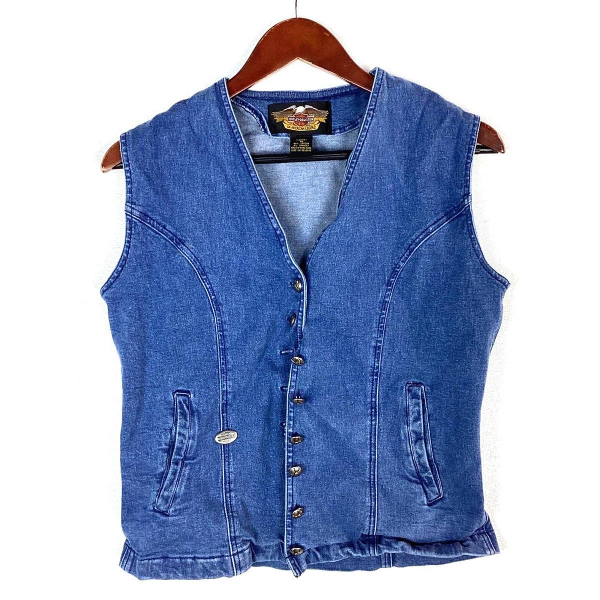 Vintage Harley Davidson Motorcycles Women39s Denim Vest Jean Jacket Medium Graphic Tee – Warm & Stylish · Great Gift For Fans