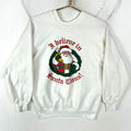 Vintage Christmas Sweatshirt Crewneck Medium I Believe In Santa Claus 80s Sweatshirt – Bold Style · Great Gift For Fans