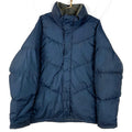 Vintage Nike Down Feather Bomber Puffer Jacket Size XL Navy Blue Full Zip Graphic Tee – Aesthetic Look · Must-Have Style