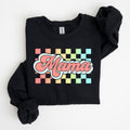 Checkered Mama Sweatshirt Mama Sweater Mama Sweatshirt Cute Mama Shirt Christmas Gift for Mom New Mom Mothers Day Gift Sweatshirt – Warm & Stylish · Must-Have Style