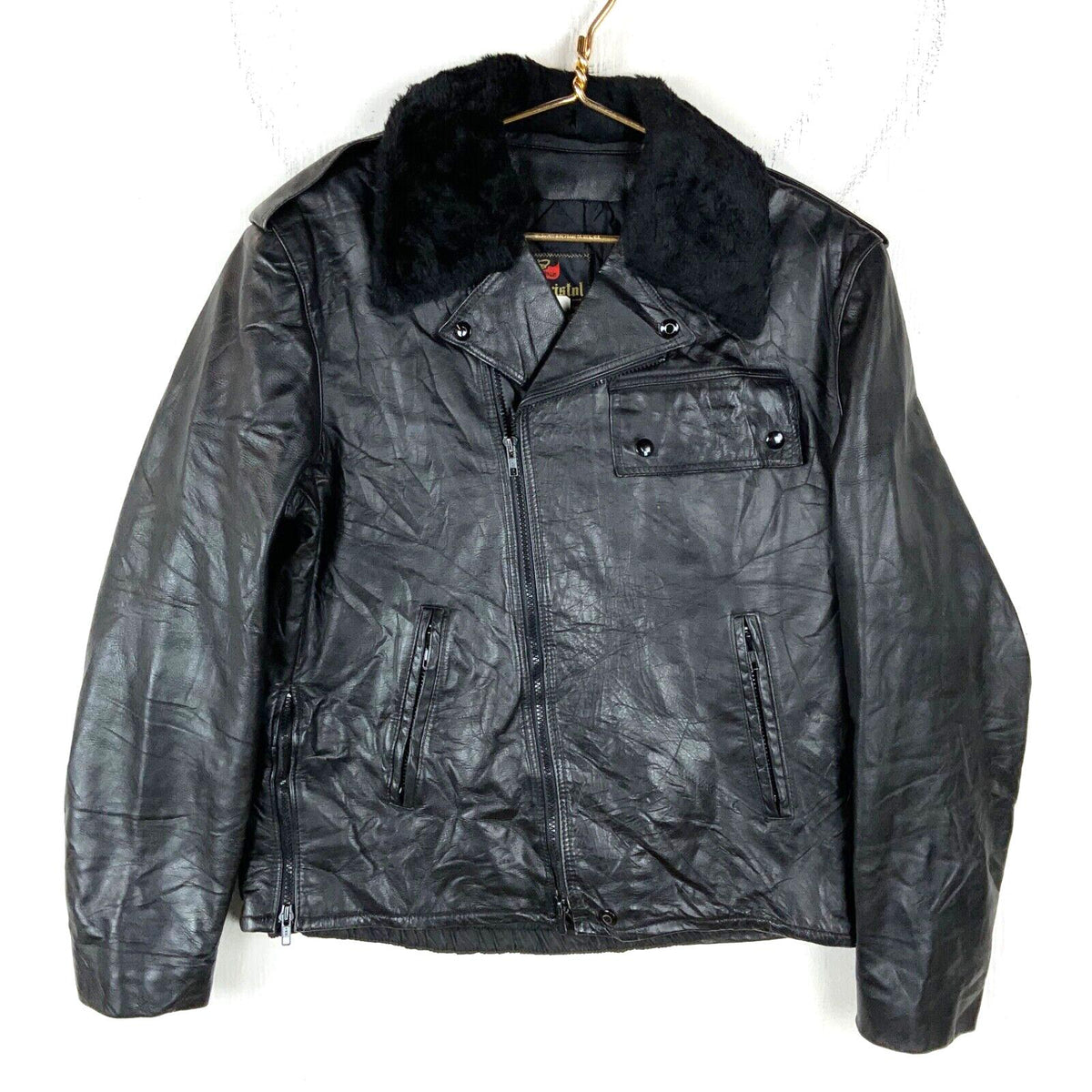 Vintage Bristol Golden Crown Leather Motorcycle Jacket Medium Made Canada Graphic Tee – Aesthetic Look · Must-Have Style