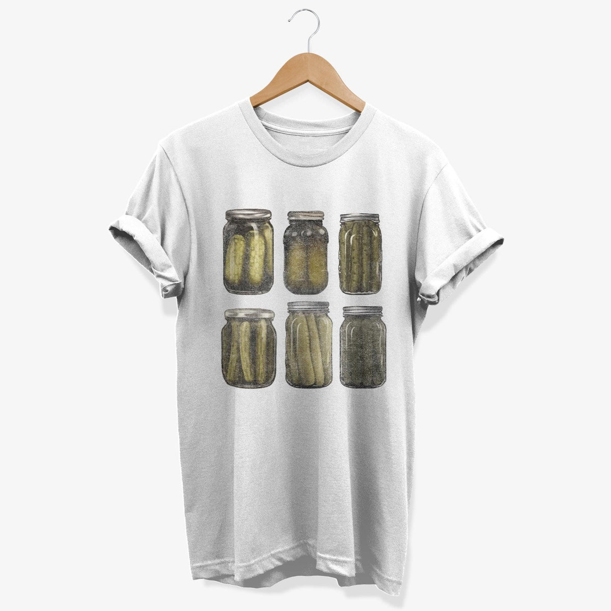Vintage Canned Pickles Jars T shirt Pickled Cucumbers Graphic Tee Vegan Gift for Foodies Graphic Tee – Easygoing Wear · Must-Have Style
