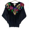 Vintage Grandma Knit Sweater Womens Small Black Crewneck Sequin 90s Graphic Tee – Fan Favorite · Top Pick For Any Outfit