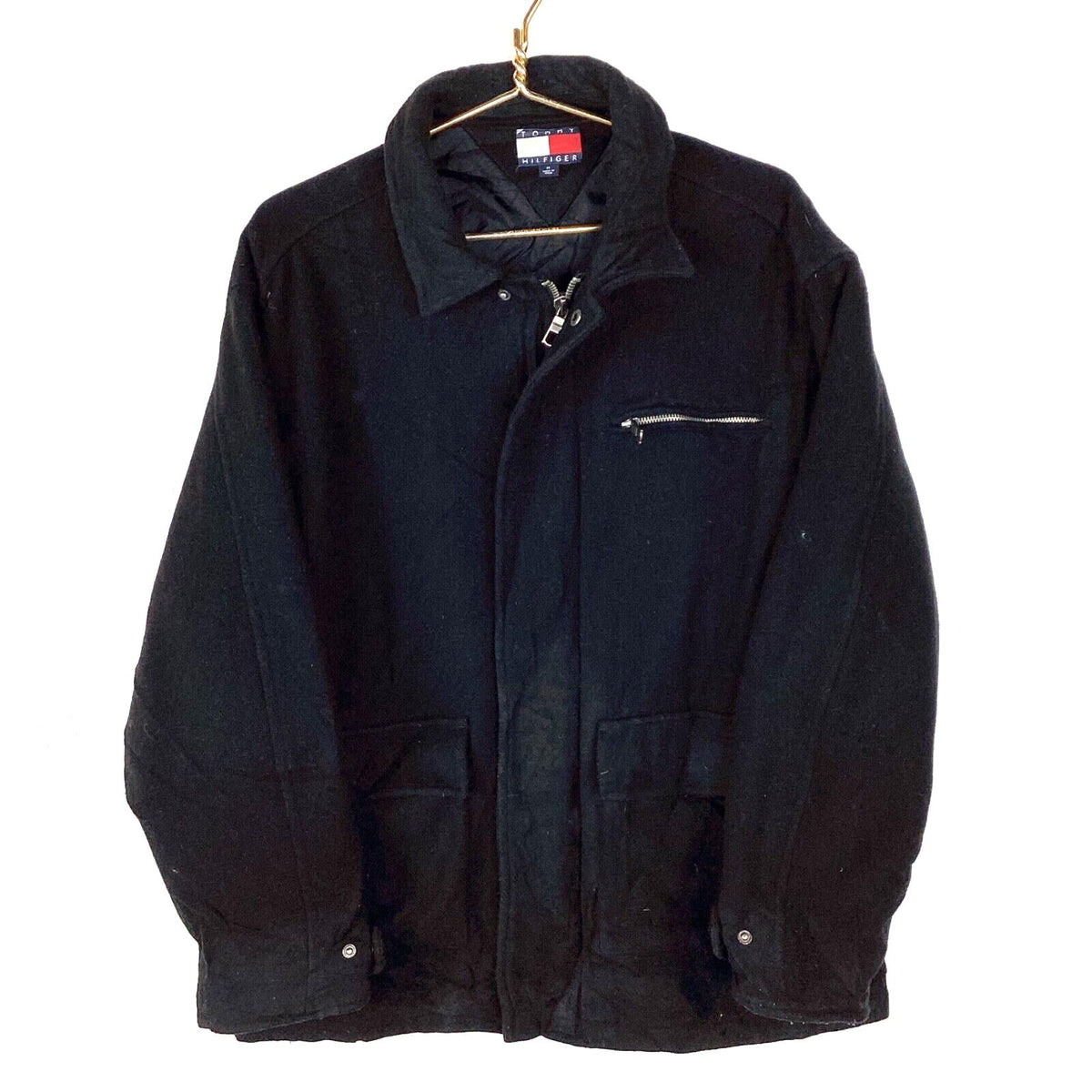 Tommy Hilfiger Wool Coat Jacket Size Medium Black Full Zip Graphic Tee – Feel-Good Design · Great Gift For Fans