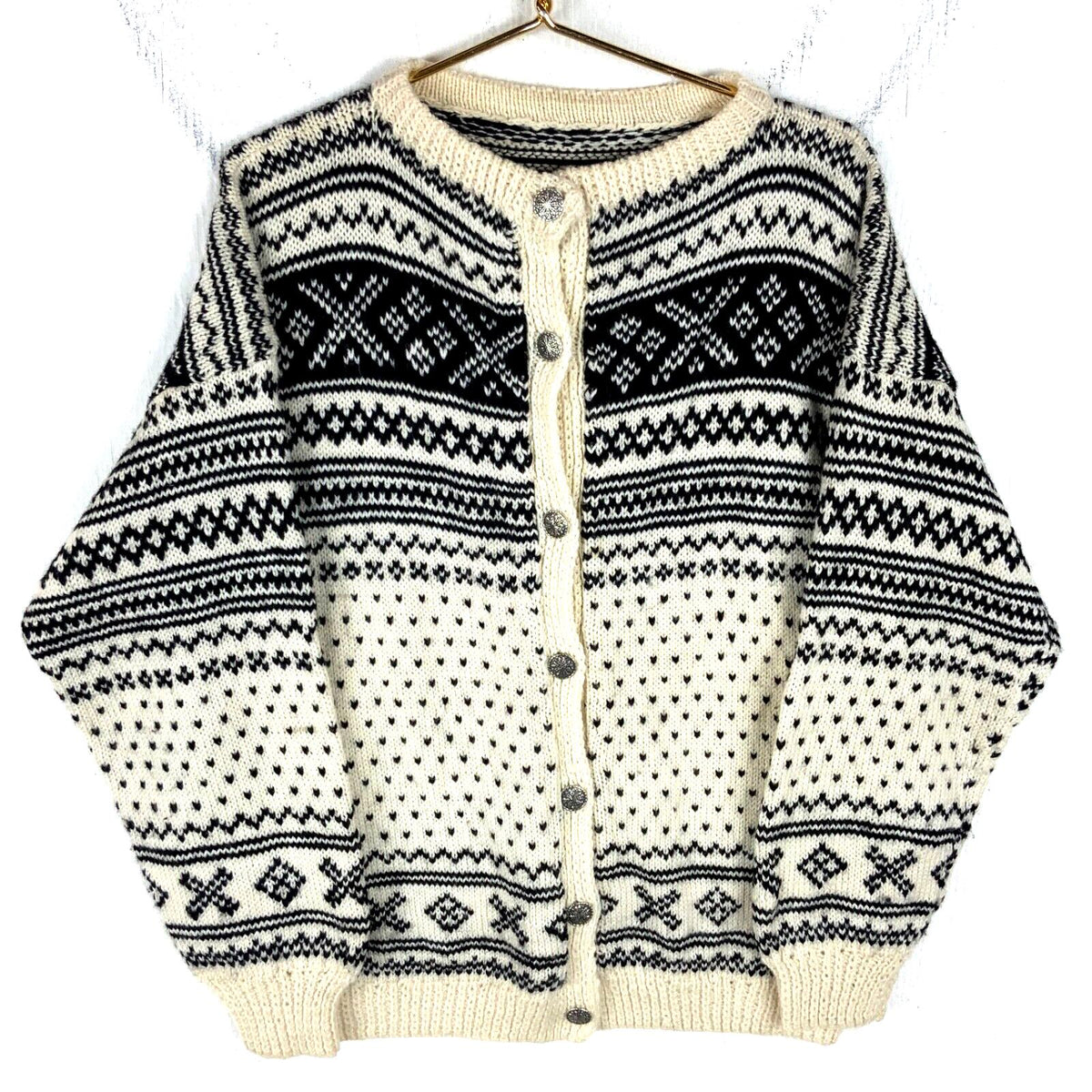 Vintage Grandpa Knit Wool Cardigan Sweater Medium White Pattern Graphic Tee – Aesthetic Look · Trending Graphic Apparel