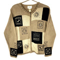 Vintage Grandma Knit Sweater Womens Large Brown Full Zip Hand Embroidered 90s Graphic Tee – Everyday Comfort · Trending Graphic Apparel