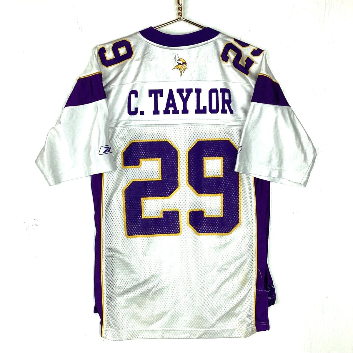 Vintage Minnesota Vikings Jersey Small Reebok Chester Taylor White Nfl Football Jersey – Easygoing Wear · High-Quality Print