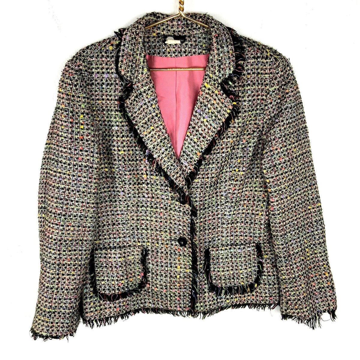 Vintage Knit Blazer Womens Size 16 Multicolor First Option Graphic Tee – Bold Style · High-Quality Print