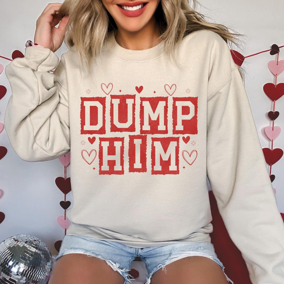 Dump Him Shirt XOXO Sweatshirt Valentine Crewneck Valentine Sweatshirt Galentine Day Shirt Cute Valentines Day Shirt Sweatshirt – Premium Graphic · Trending Graphic Apparel