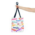Joyful Sayings with Flowers Tote Bag gift her Tote Bag – Bold Style · Must-Have Style