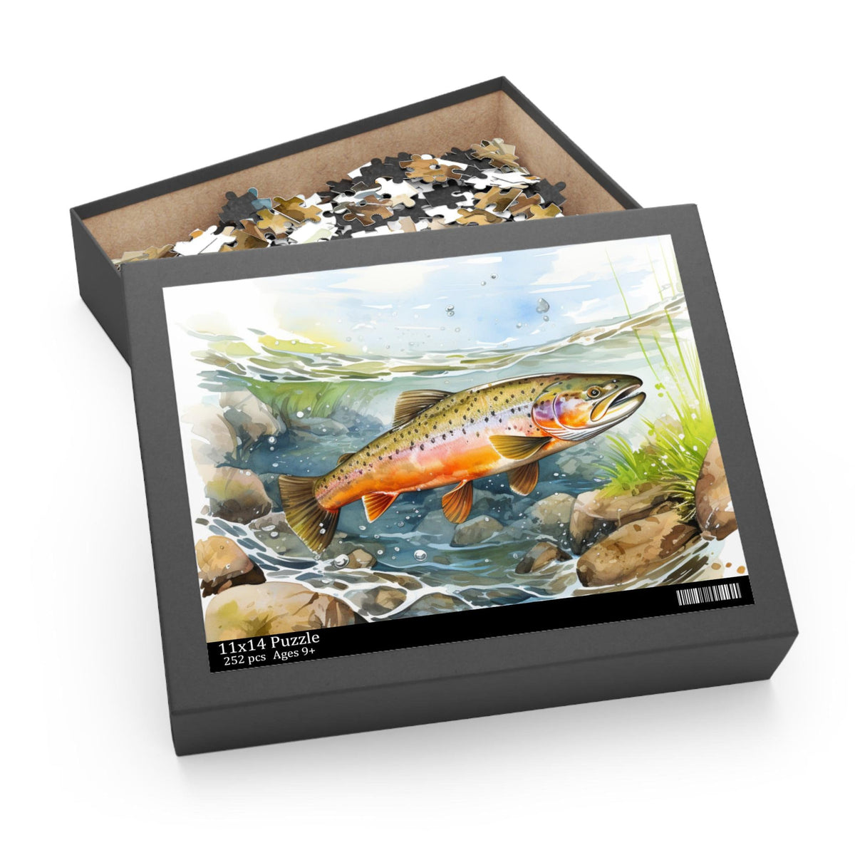 Rainbow Trout Puzzle 252 or 500 Piece Graphic Tee – Feel-Good Design · Trending Graphic Apparel