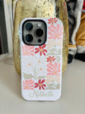 Personalized Floral iPhone Case Custom Flowers Case Custom Name Phone Case Luxury Phone Case Boho Flowers iPhone 16 15 14 13 12 Graphic Tee – Easygoing Wear · High-Quality Print