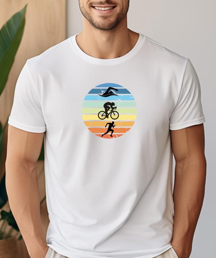 Vintage Style Triathlon Logo Tee Triathlete Shirt Triathlon Tshirt Triathlete Tee Graphic Tee – Fan Favorite · Trending Graphic Apparel