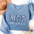 Mother of the Bride Sweatshirt Blue toile MOB Shirts Getting Ready Bridal Party OutfitFloral Bride Mom Gift Sweatshirt – Easygoing Wear · Great Gift For Fans