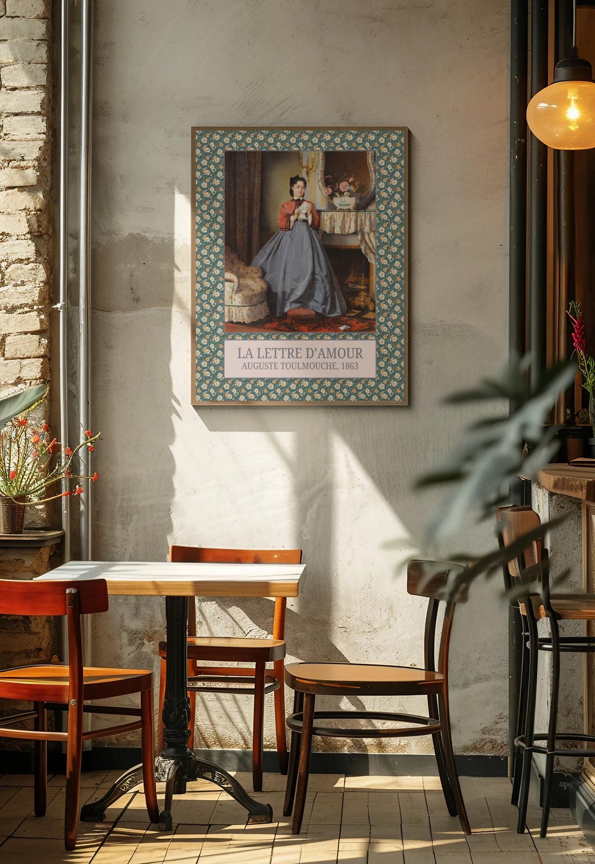Auguste Toulmouche Floral Art History Poster 19th Century Academic Realist Famous Painting Cute Bookish Poster Print Humanites Major Gift Graphic Tee – Warm & Stylish · High-Quality Print