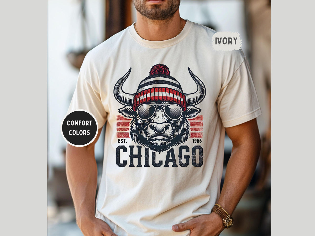 Chicago Basketball Comfort Colors Tshirt Unisex Tee GarmentDyed Shirt Bull Fan Apparel Chicago Team Gear Graphic Tee – Feel-Good Design · High-Quality Print