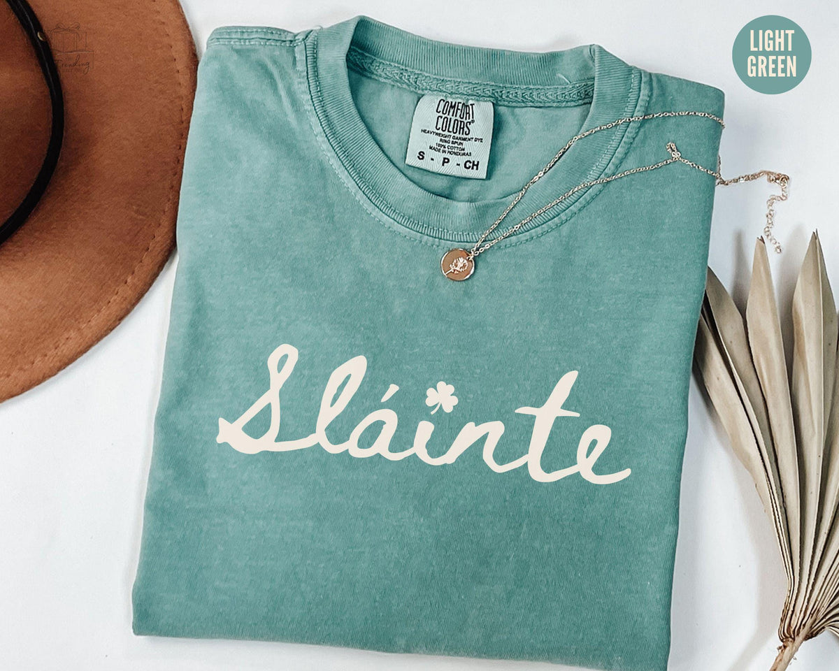 Retro Slainte Shirt Womens Lucky Shirt St Patricks Day Shirt Funny Irish TShirt Shamrock Shirt Cute Patricks Day Tee Graphic Tee – Feel-Good Design · Top Pick For Any Outfit