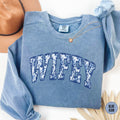 Wifey Sweatshirt Toile De Jouy New Bride Gift Coquette Bridal Shower Gift Honeymoon Crewneck Fiance Getting Ready Outfit Sweatshirt – Easygoing Wear · High-Quality Print