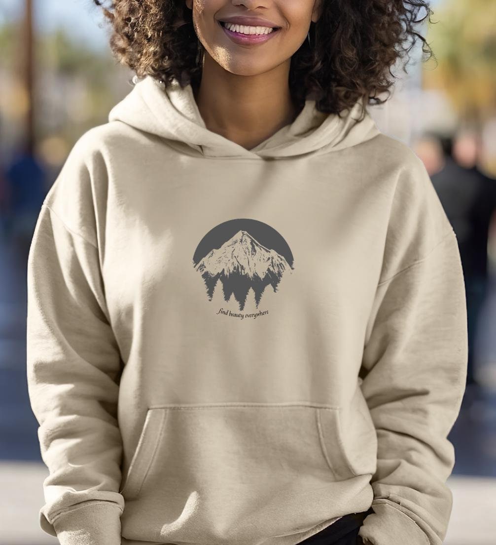 Mountain View Unisex Hoodie Nature Scene Pullover Nature Lover Gift Wilderness Hoodie Hiking And Camping Hooded Sweatshirt Hoodie – Everyday Comfort · Perfect For Daily Wear
