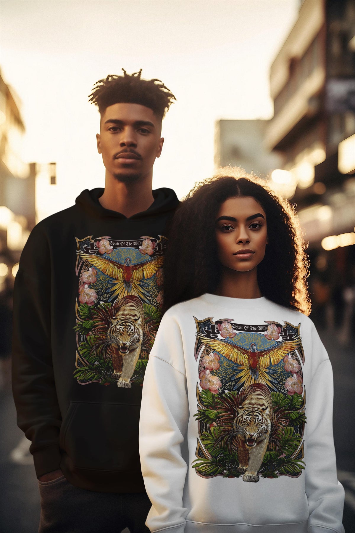 Safari Tiger Hoodie Tropical Sweatshirt Bird Forest Sweater Wildlife Zoo Hoody Parrot Tree Jumper Nature Animal Shirt Mountain Tee Hoodie – Everyday Comfort · Perfect For Daily Wear