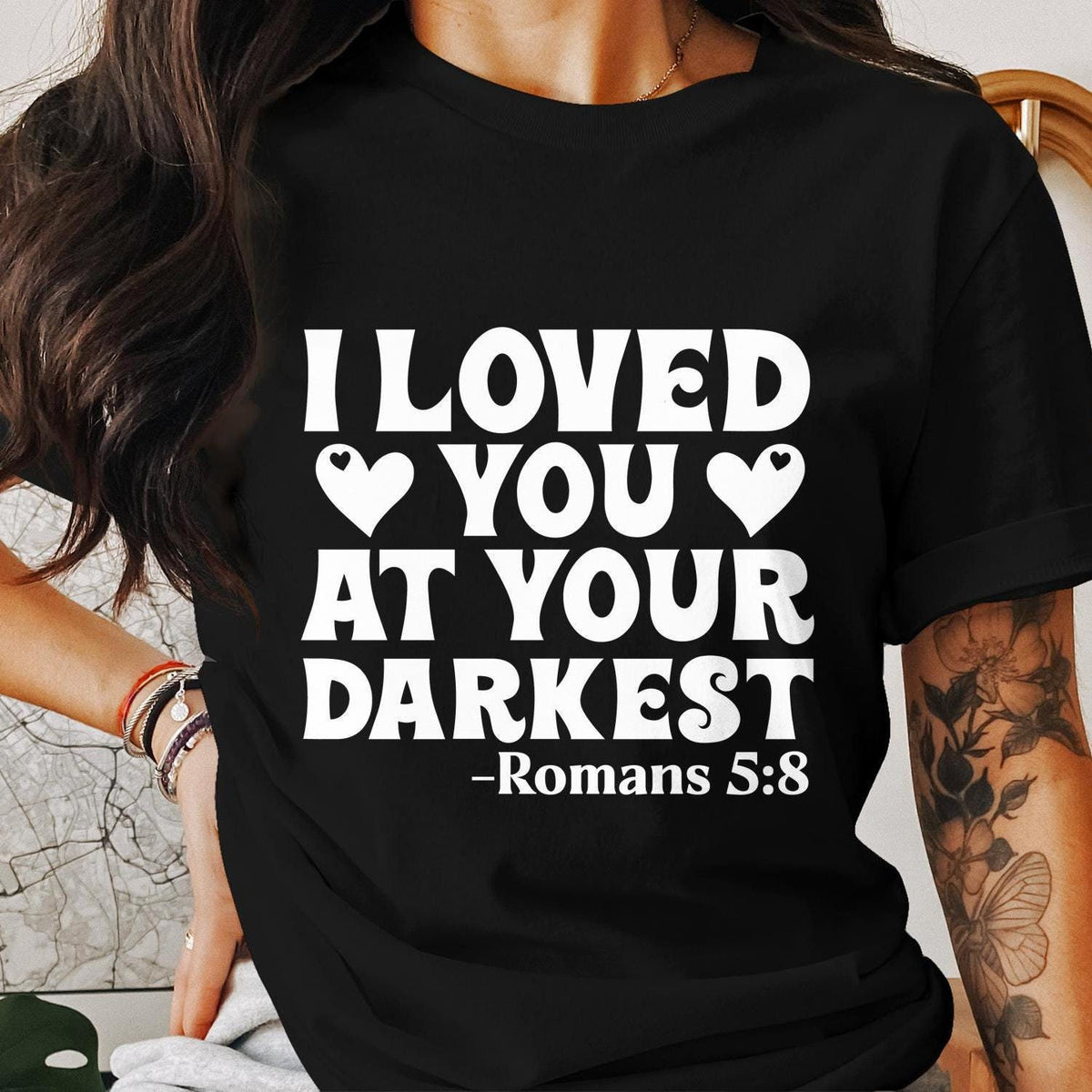 Inspirational Christian Graphic Tee Scripture Quote T Shirt Faith Based Apparel Romans 5 Design Positive Message Tee Graphic Tee – Cozy Vibes · High-Quality Print