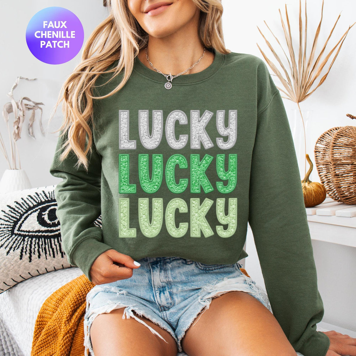 Lucky Sweatshirt Shamrock Sweatshirt St Pattys Day Sweatshirt Cute St Patrick39s Day St Patrick39s Day Gift Irish Sweatshirt Sweatshirt – Fan Favorite · Top Pick For Any Outfit