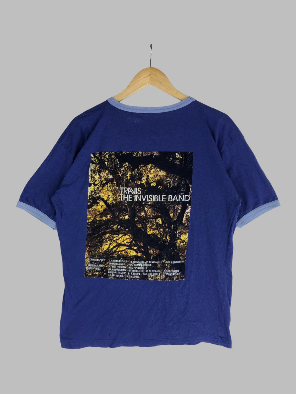 Vintage Travis The Invisible Band Album T Shirt Travis Scottish Band Tee British Pop Band T Promo Tour Band Shirt Size L Graphic Tee – Bold Style · High-Quality Print