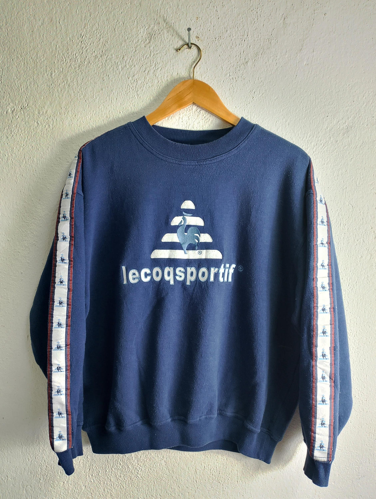 Vintage Lecoqsportif side tape crewneck sweatshirt Large Sweatshirt – Fan Favorite · High-Quality Print