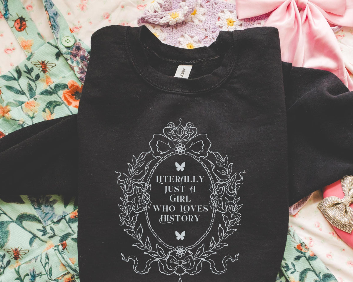 Boho History Lover Sweatshirt with Butterflies Funny Saying Women39s History Shirt with 1700s Rococo Aesthetic Social Studies Teacher Gift Sweatshirt – Everyday Comfort · Great Gift For Fans